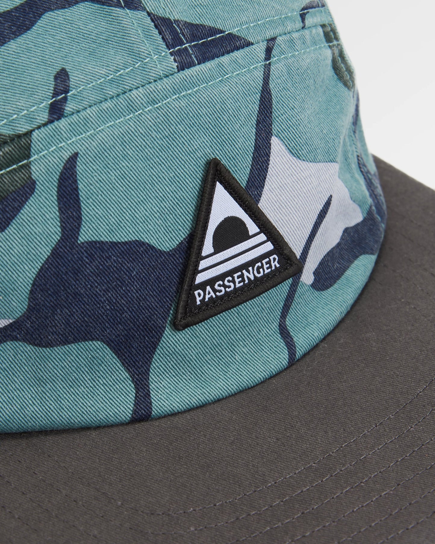 Coast Organic Cotton 5 Panel Snapback Cap - Abstract Trails Arctic