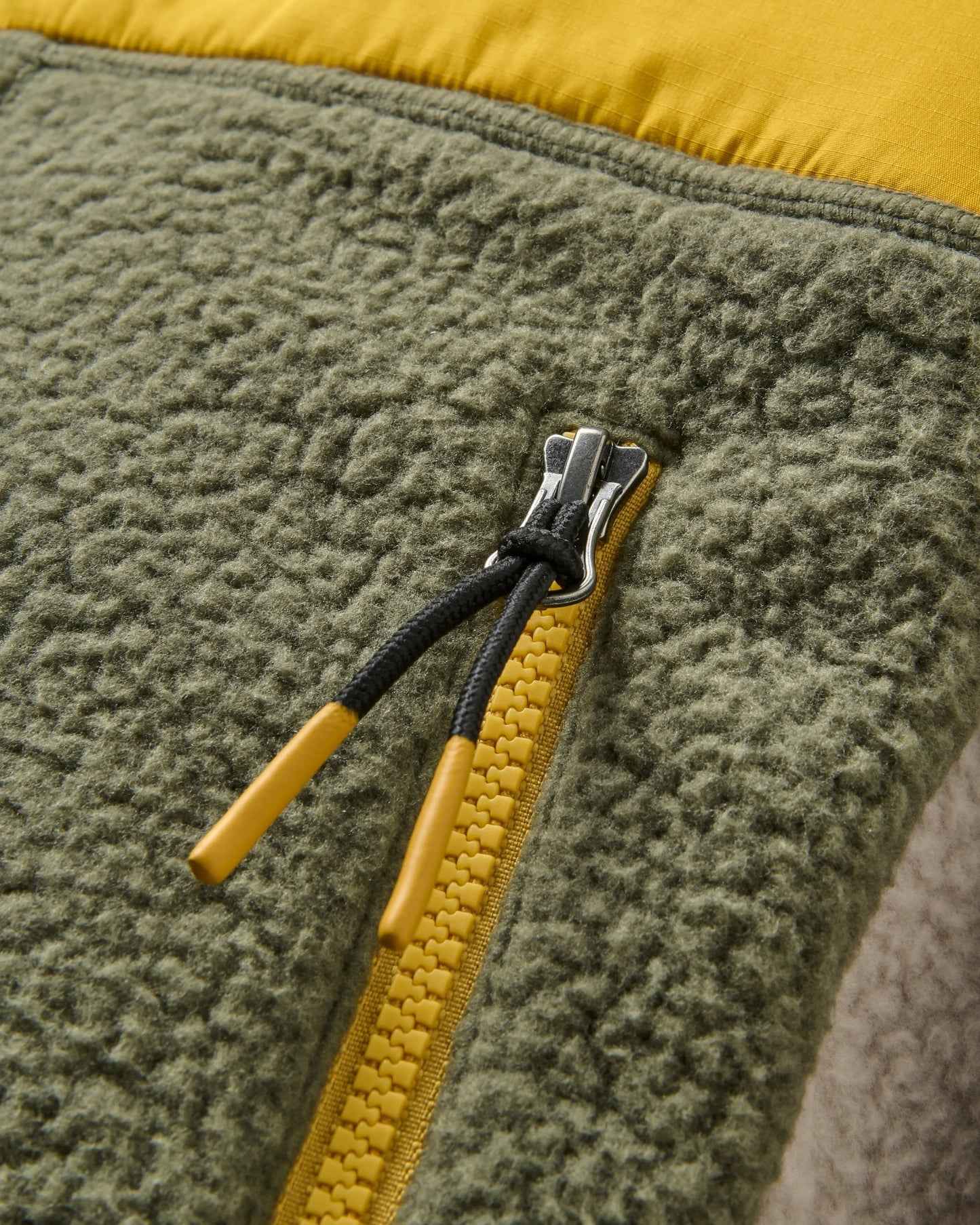 Home Recycled Sherpa Fleece - Vintage White/Dusty Olive